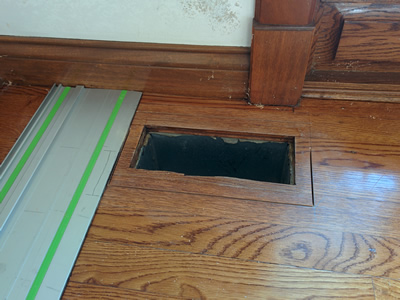 retrofit installation white oak flush mount vent 